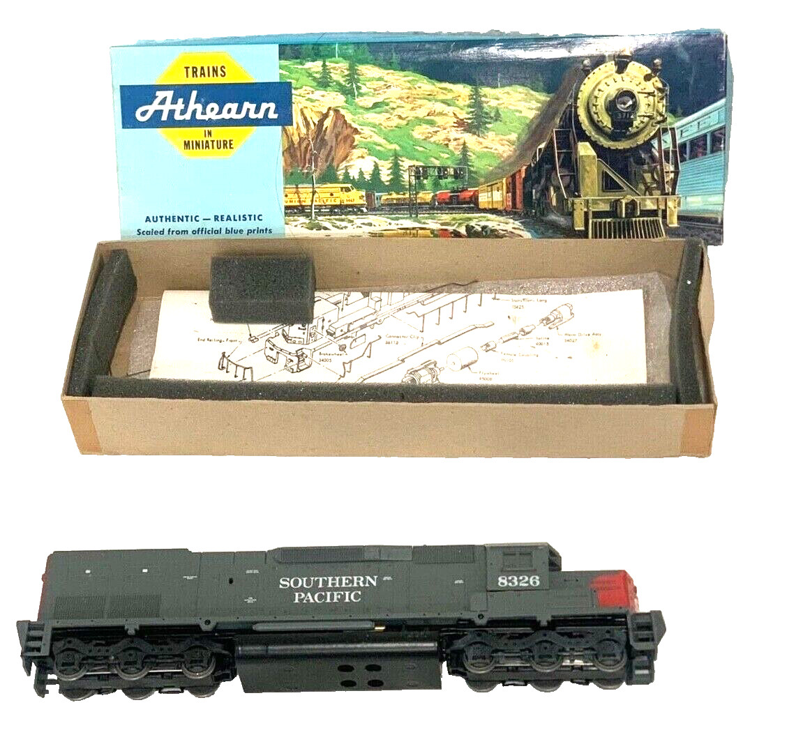 ATHEARN TRAINS IN MINIATURE 4501 SOUTHERN PACIFIC 8326 ORIGINAL BOX