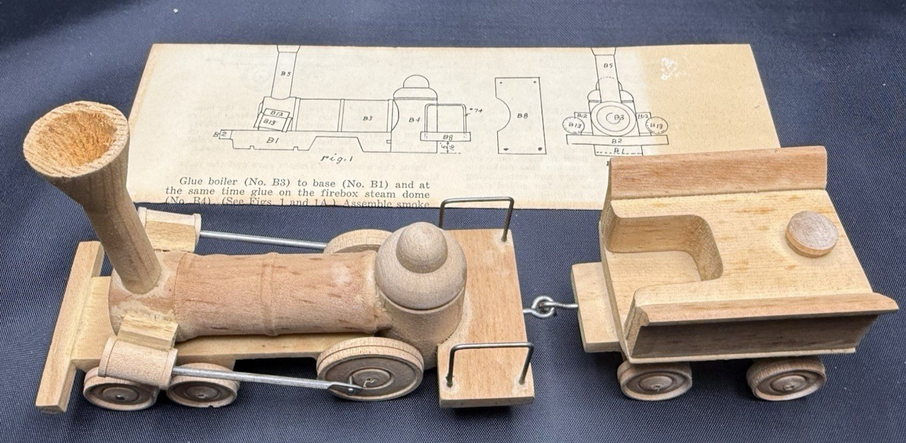 WILLIAM GALLOWAY 1837 BT ASSEMBLED REALISTIC WOODEN MODEL TRAIN FOR DISPLAY