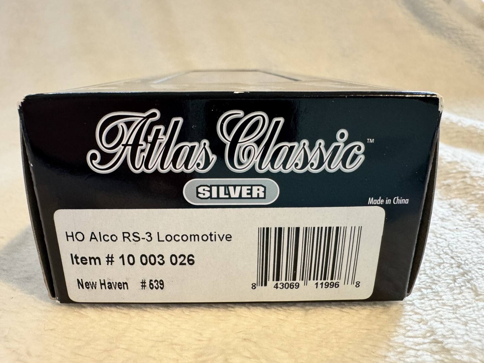 Alco RS3 – Standard DC – Classic Silver — New Haven 539 (orange, green, black