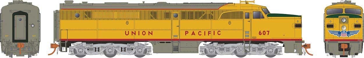 Rapido 23065 HO Alco PA1 – Standard DC Union Pacific #604 (Armour Yellow, gray,