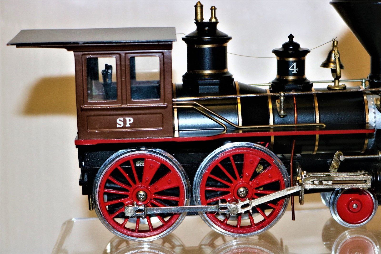 MINTISH RARE G scale Brass DELTON Southern Pacific Lines SP 4-4-0 #4 -Ser#21