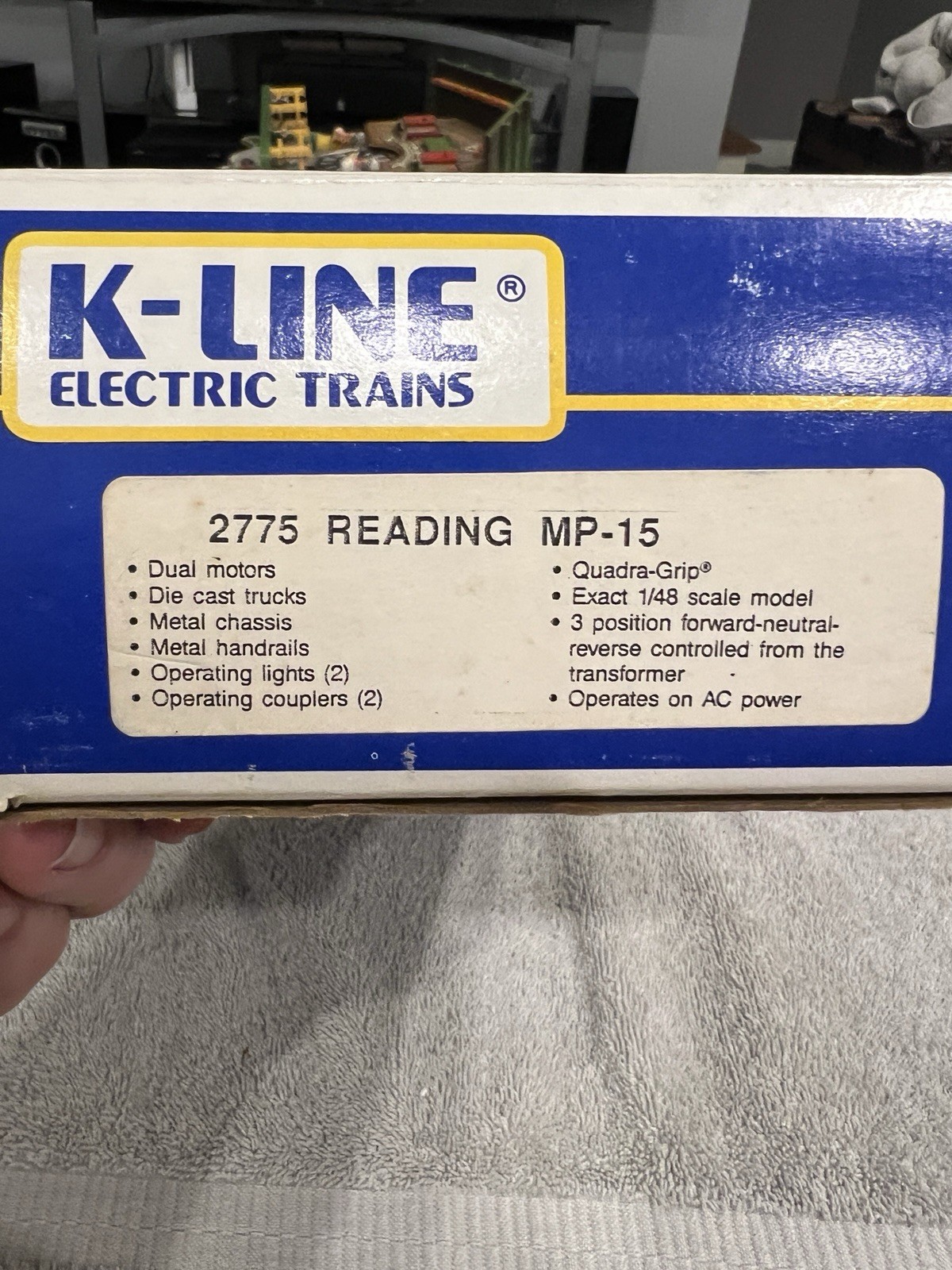 K-Line 2775 Reading Lines MP-15 Dual Motors, Operating Lights & Couplers 1/48