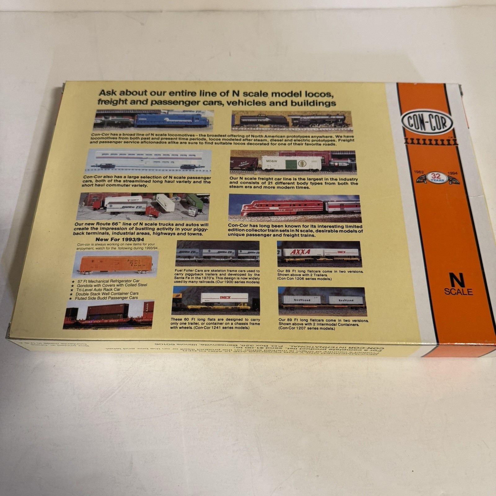 Con-Cor N Scale 6 Car Heavyweight Passenger Car Set New York Central 0003-570022
