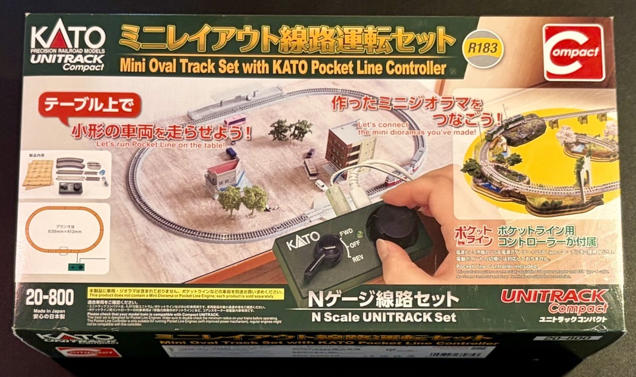 N Scale KATO Mini Oval Track Set With KATO Pocket Line Controller NIB.