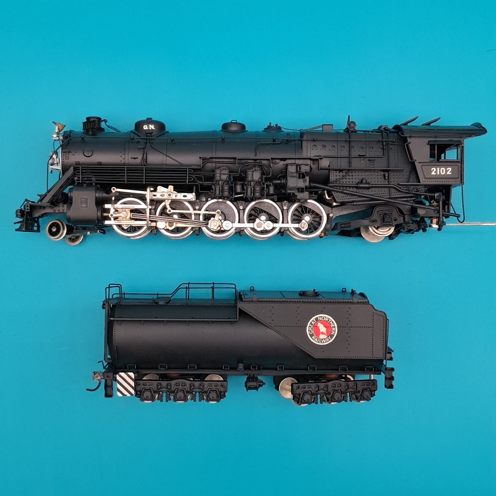 PFM Tenshodo BRASS 2-10-2 Class Q-1 Great Northern Locomotive & Tender HO Gauge
