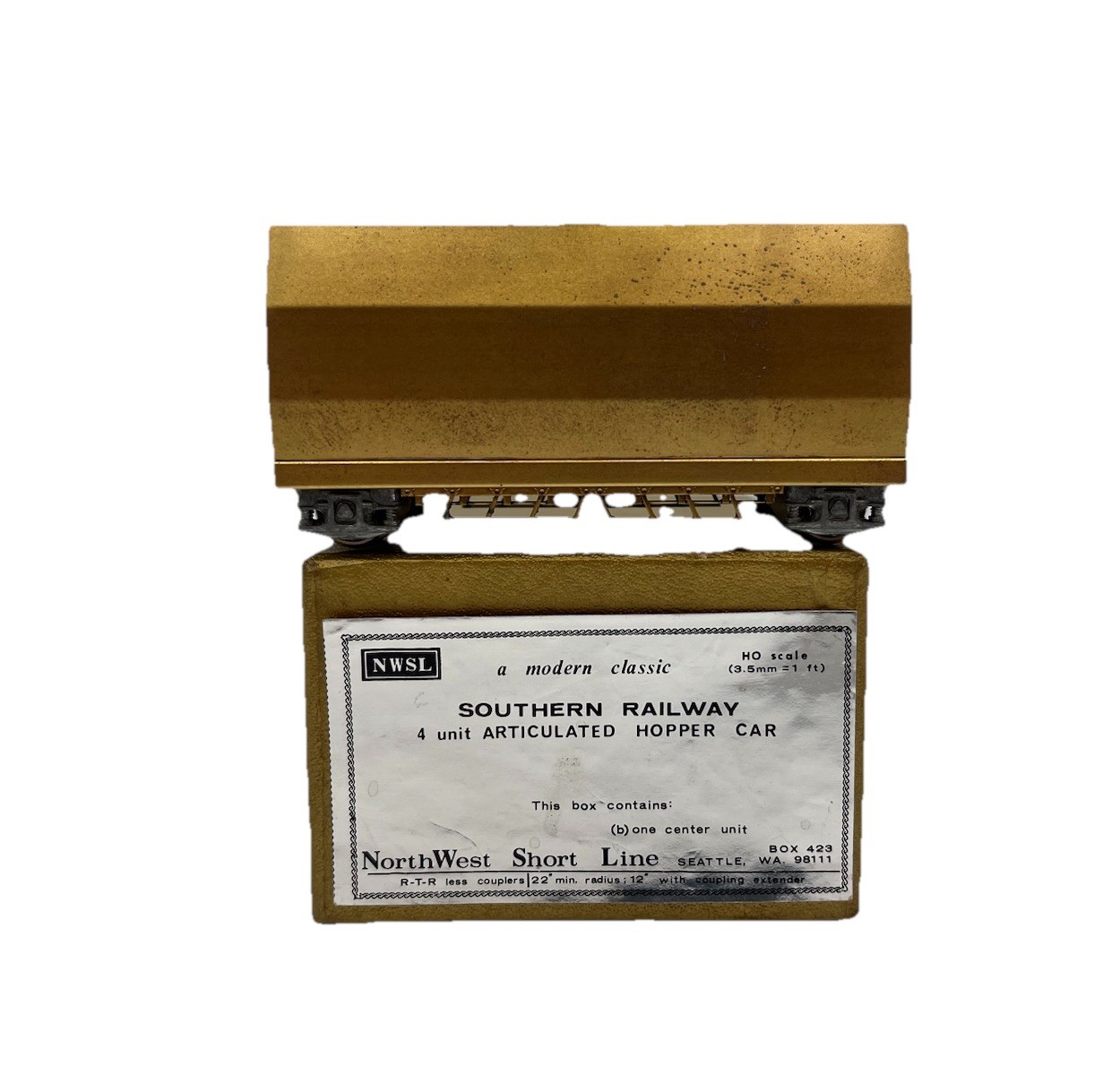 HO Scale North West Short Line Brass Southern Railway 1 Unit Hopper Car