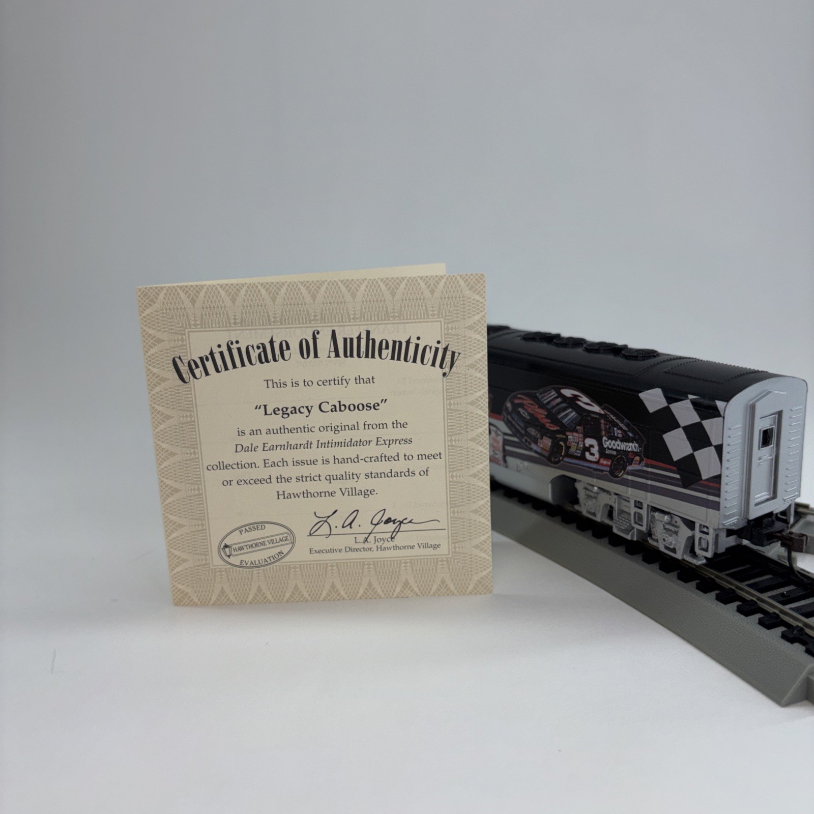 Bachmann Hawthorne Village NASCAR Dale Earnhardt Sr. Train Locomotive #3 Black