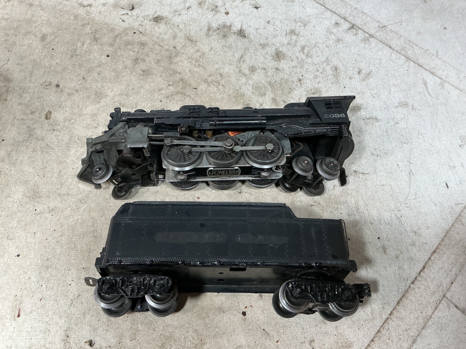 Lionel Postwar – Set 2036 Steam Engine 4 Freight Cars O Gauge / 027