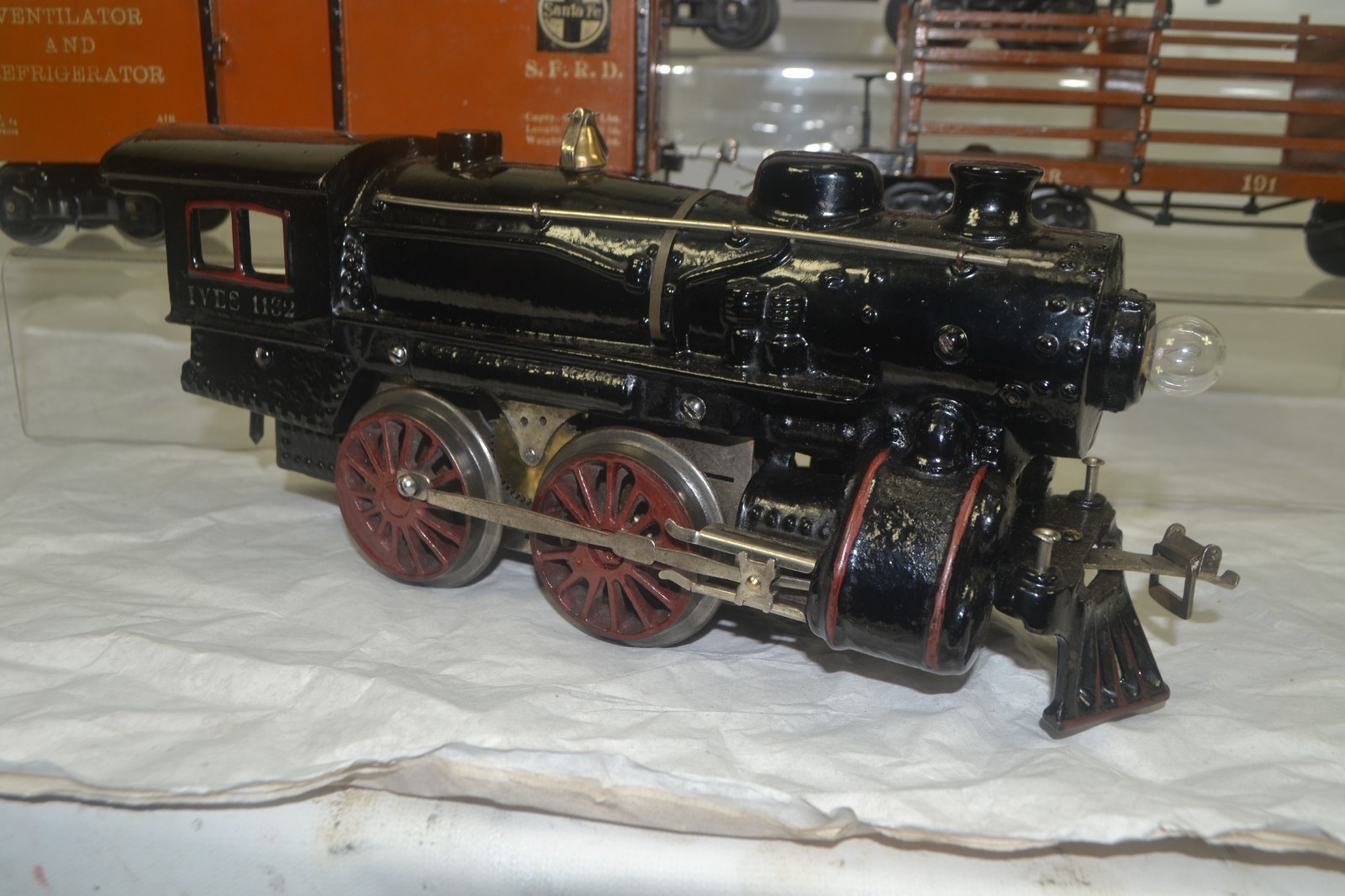 IVES PREWAR STANDARD GAUGE 1132 STEAM FREIGHT SET, # 710, BOXED, EX-PLUS