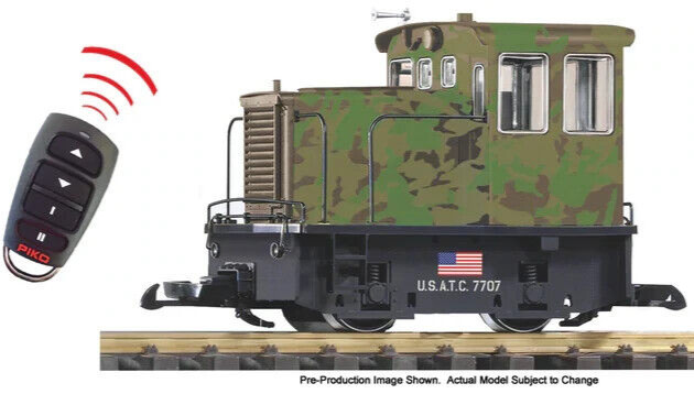 PIKO G Scale ~ New 2024 ~ US Army (USATC) 25-Ton Diesel Battery R/C Sound 38511