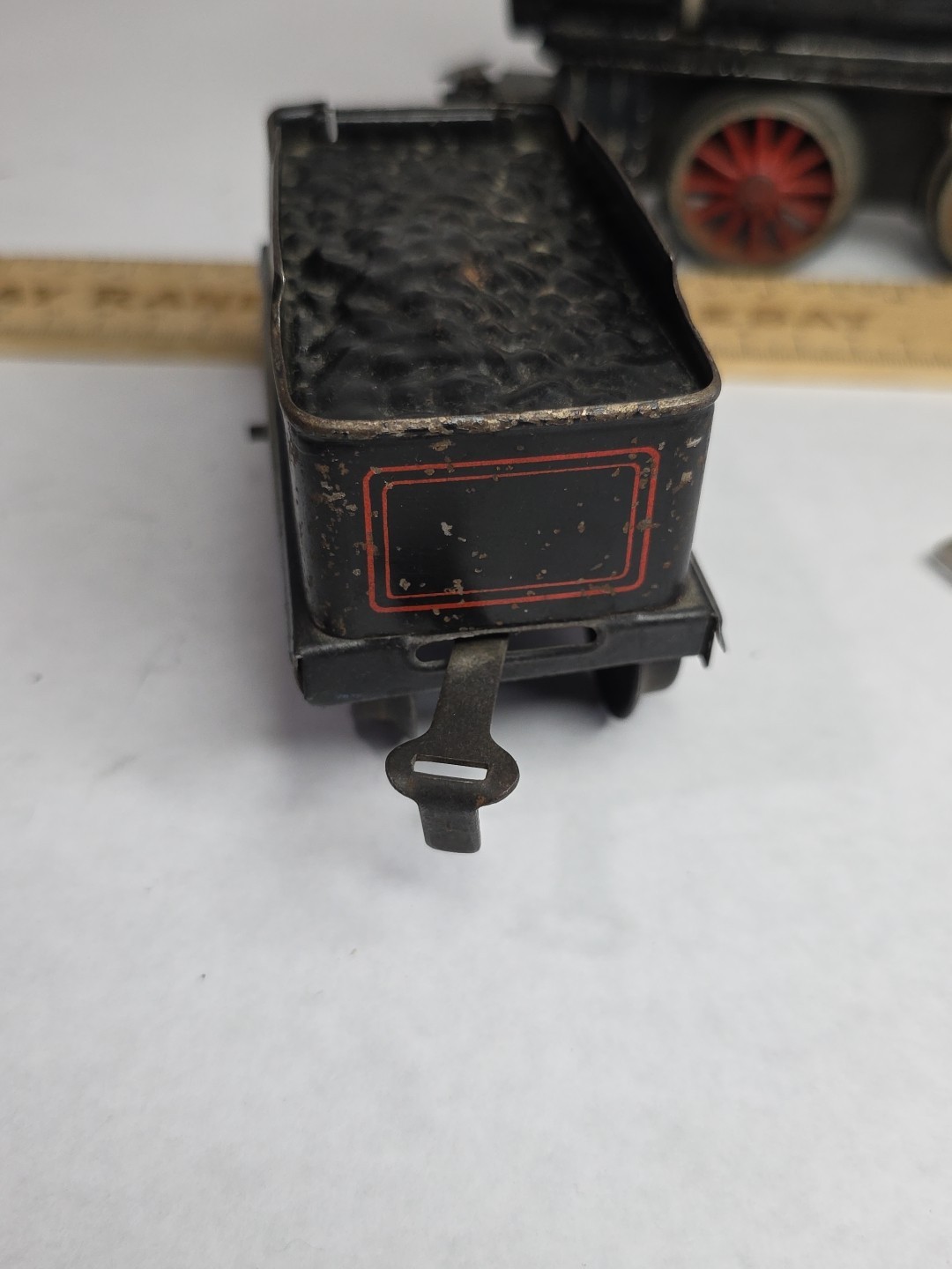 As Is Prewar Bing O Gauge Cast Iron Steam Loco Train Wind Up Tin Litho Tender