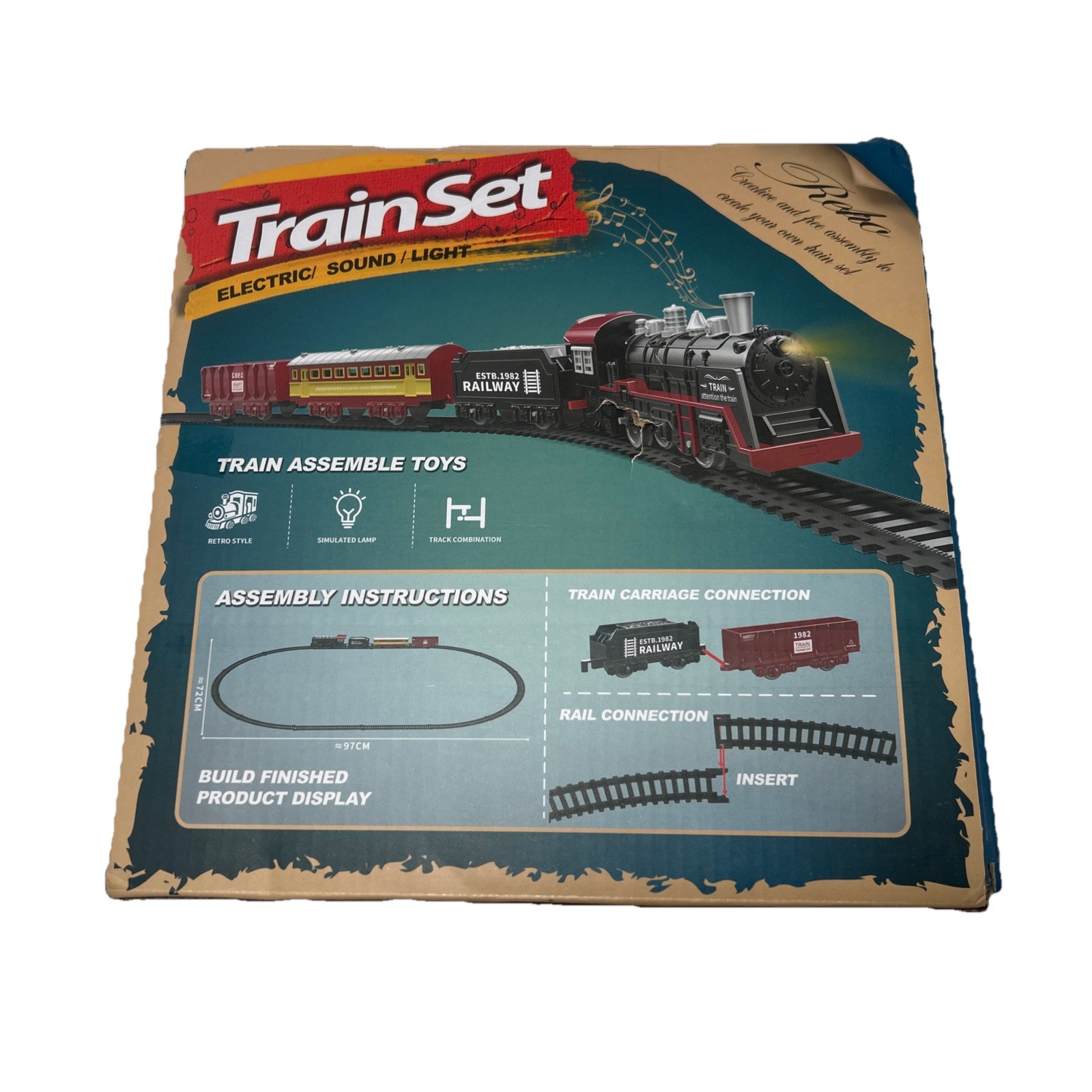 Children’s Electric Train Set Locomotive Ebayjia Tracks Trains Sound and Light
