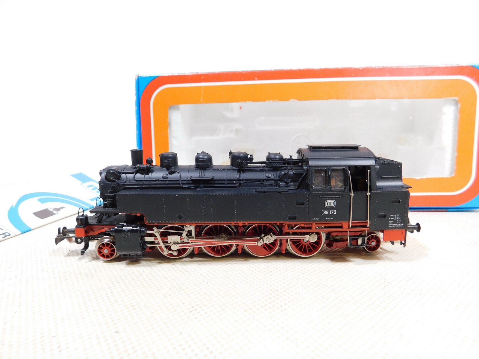 Märklin H0 AC 3096 Tender Steam Locomotive 86 173 DB Federal Telex Box #EF896-1