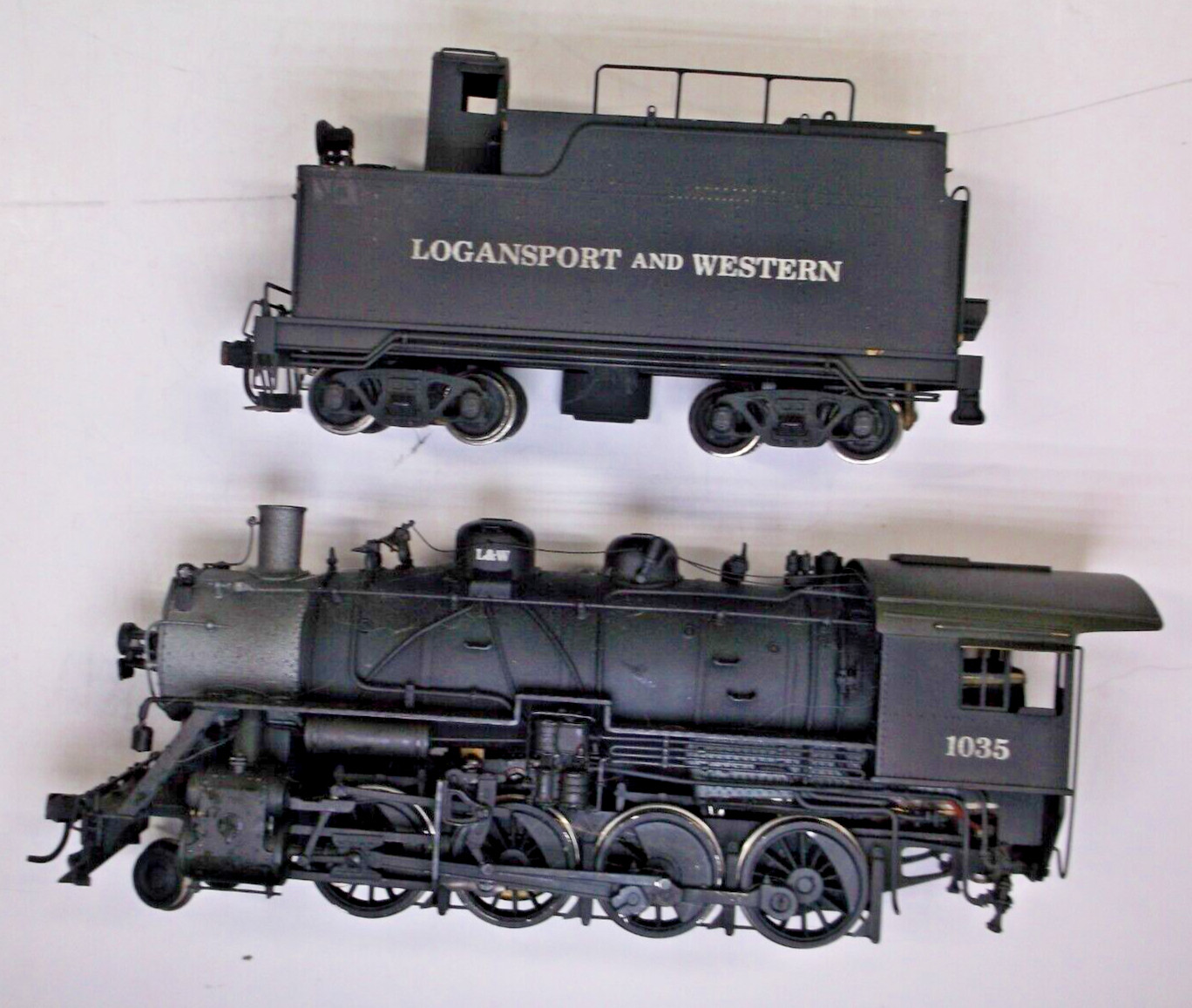 HO Hallmark brass SLSF class 1306 2-8-0 steam engine in original box (lot BB475)