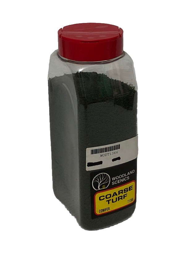 WOODLANDS SCENICS – #T1366 Course Turf – Conifer – 32oz Shaker