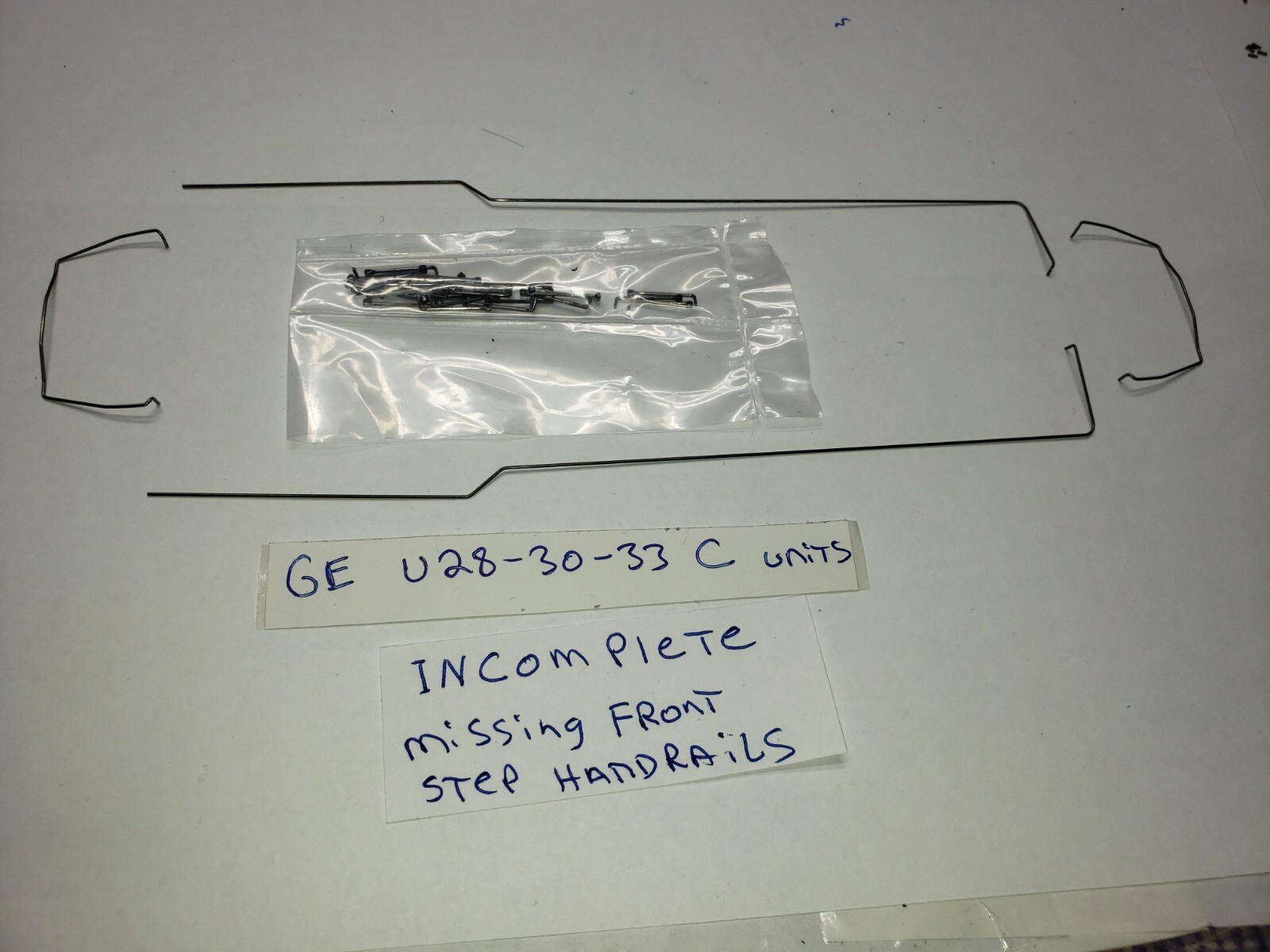 U28C AS IS INCOMPLETE HANDRAILS STANCHIONS SET HO Athearn GE U28C ,U30C, U33C