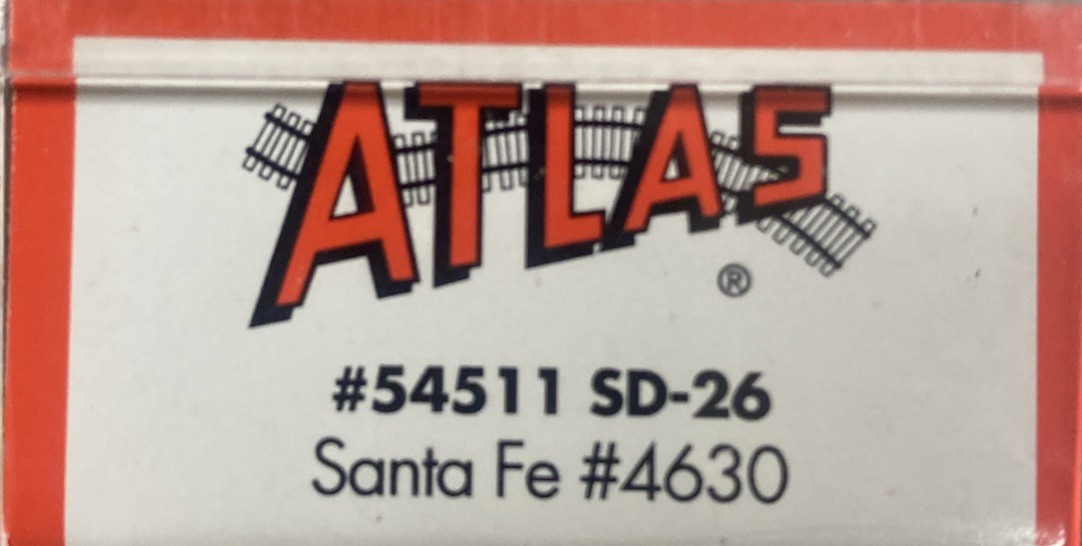 N Scale Atlas DCC Equipped SD-26 Santa Fe ATSF 4630 Diesel Engine Locomotive