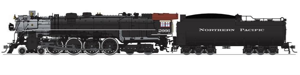 BROADWAY LIMITED 6963 HO Northern Pacific A-3 4-8-4 2666 Paragon4 DCC Sound