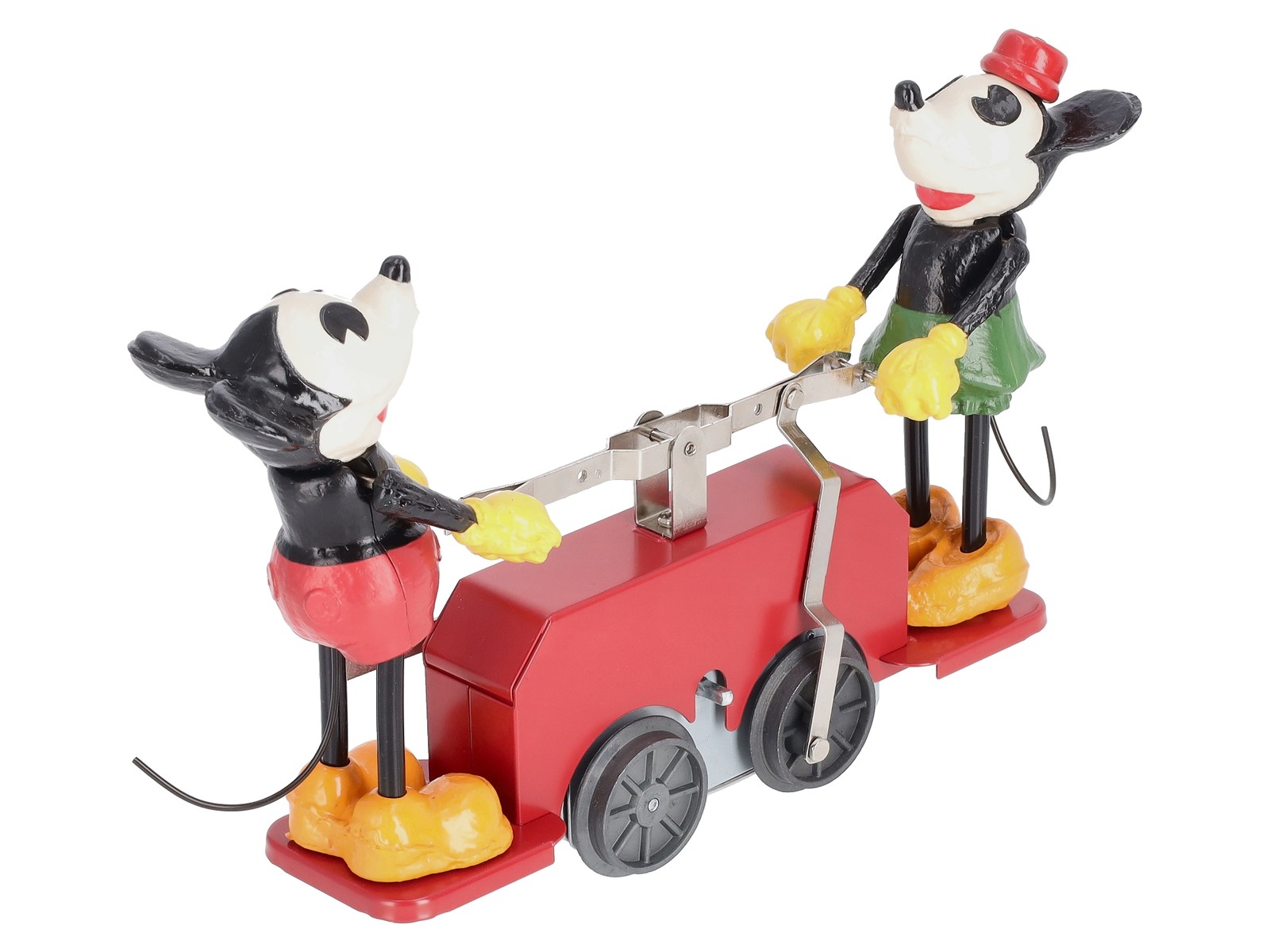 Lionel 2335190 O Gauge Disney’s Mickey Mouse and Minnie Mouse Red Handcar MT/Box