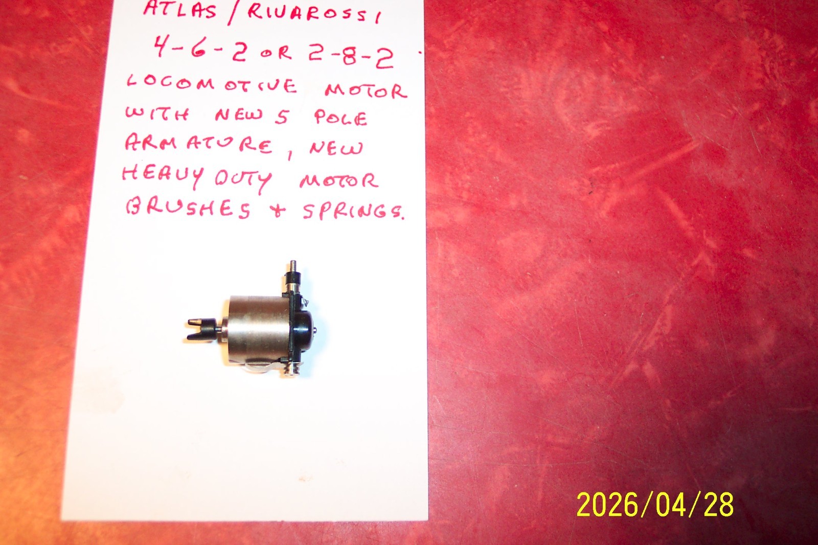 Atlas/RIVAROSSI 4-6-2 or 2-8-2 UPGRADED LOCOMOTIVE MOTOR , Used, N Scale