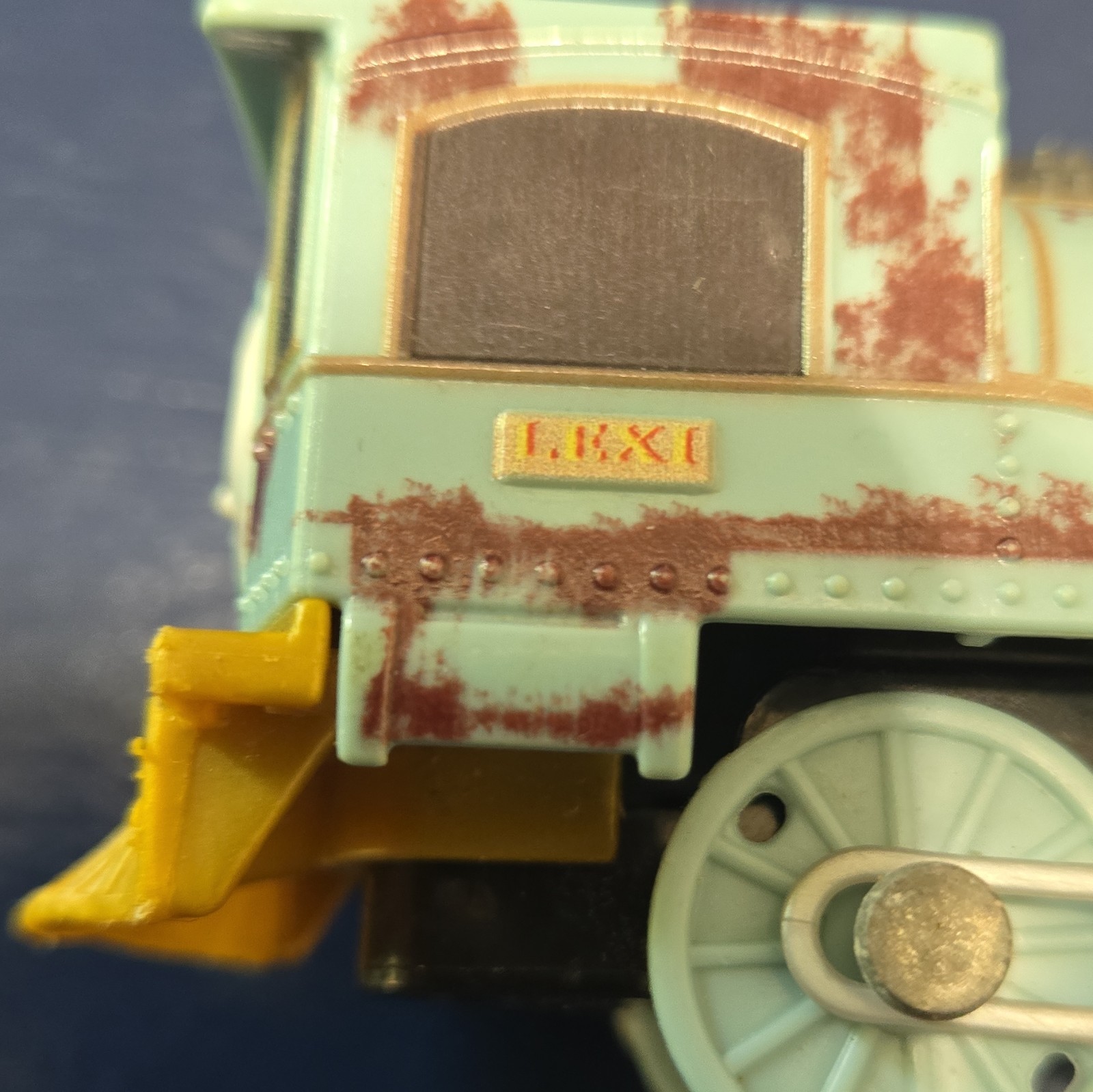 Mattel N Gauge F&KCI Steam Locomotive Analog DC Plastic Blue/Yellow/Brown