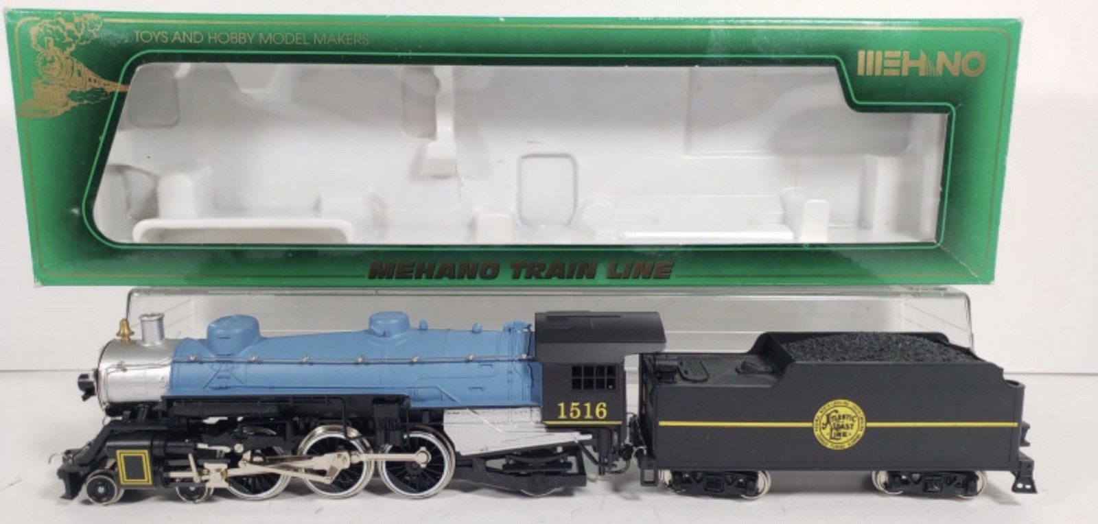 Mehano Premier HO Scale 4-6-2 Pacific Atlantic Coast Line #1516 Steam Locomotive