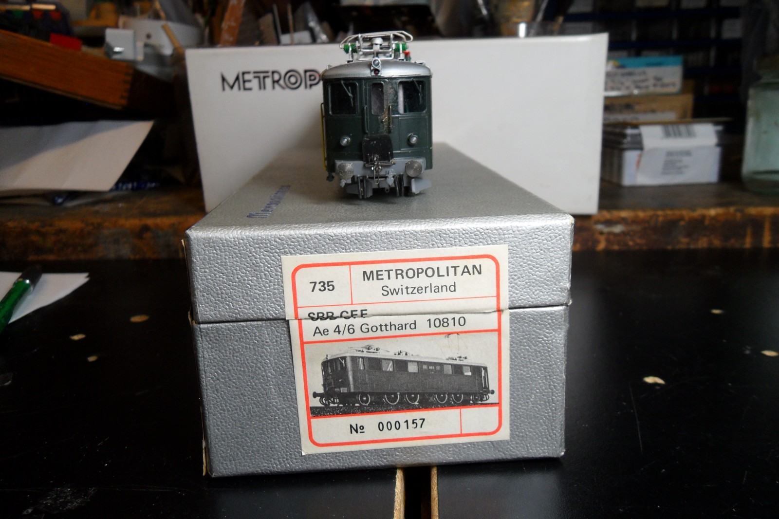 HO Brass Metropolitan Nr. 736 SBB Gotthard Locomotive Ae 4/6 Very Good Condition
