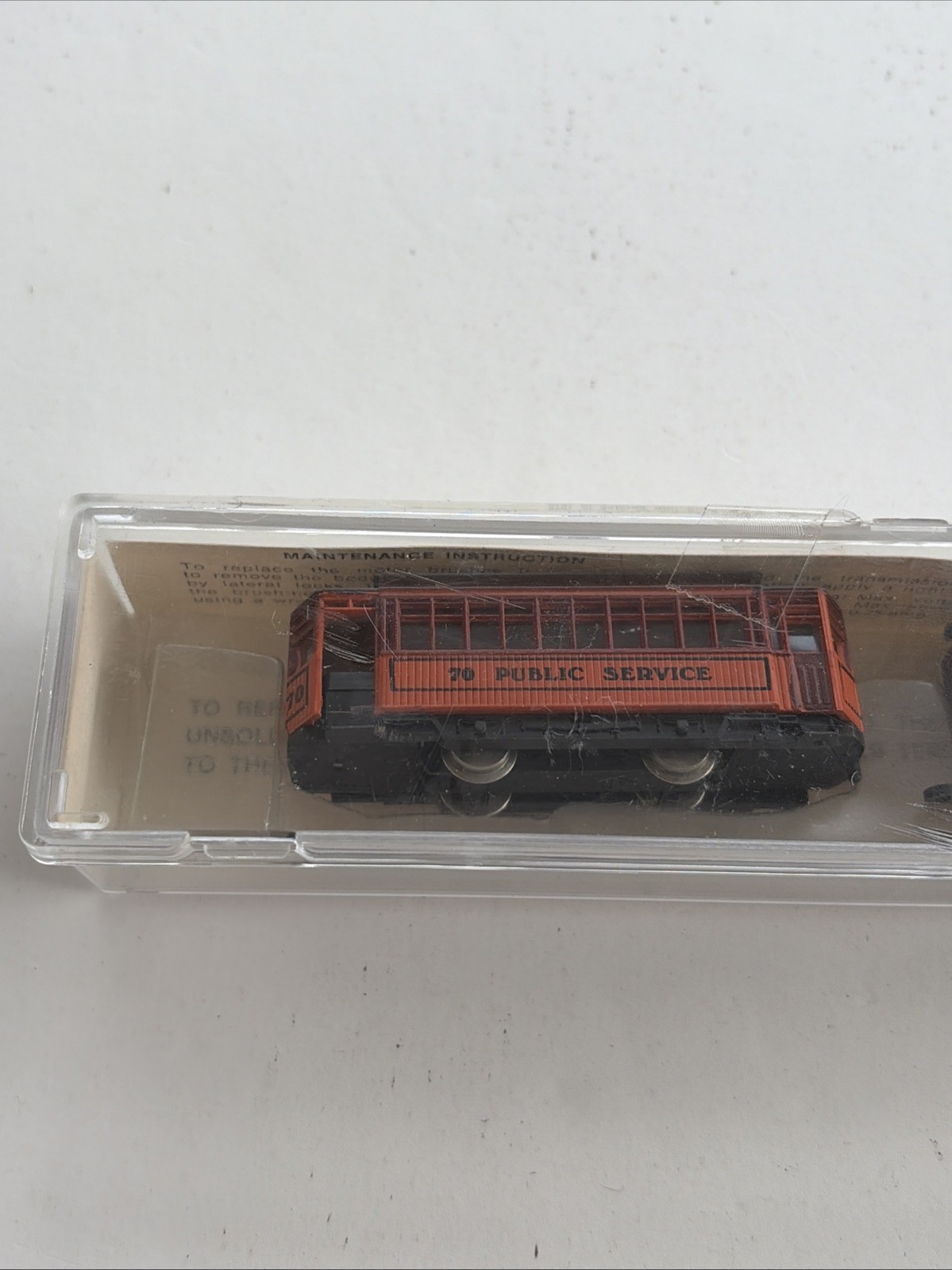 Vintage Model Power N Scale Brill Trolley with Dummy 70 Public Service
