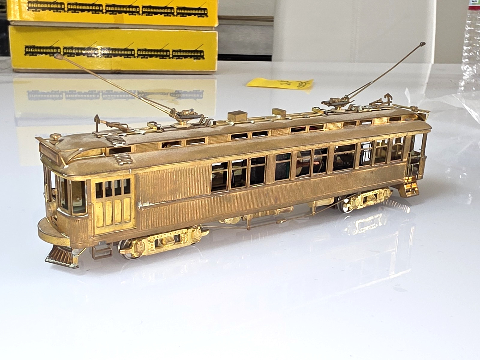 E.Suydam & Co. HO Brass Wood Interurban Coach Combine Powered. Made in JAPAN