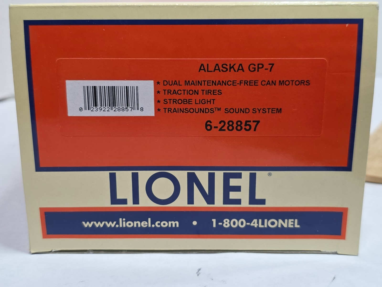 Lionel O 6-28857 Alaska Railroad 1704 GP7 Diesel Locomotive W/TrainSounds Ex/Box