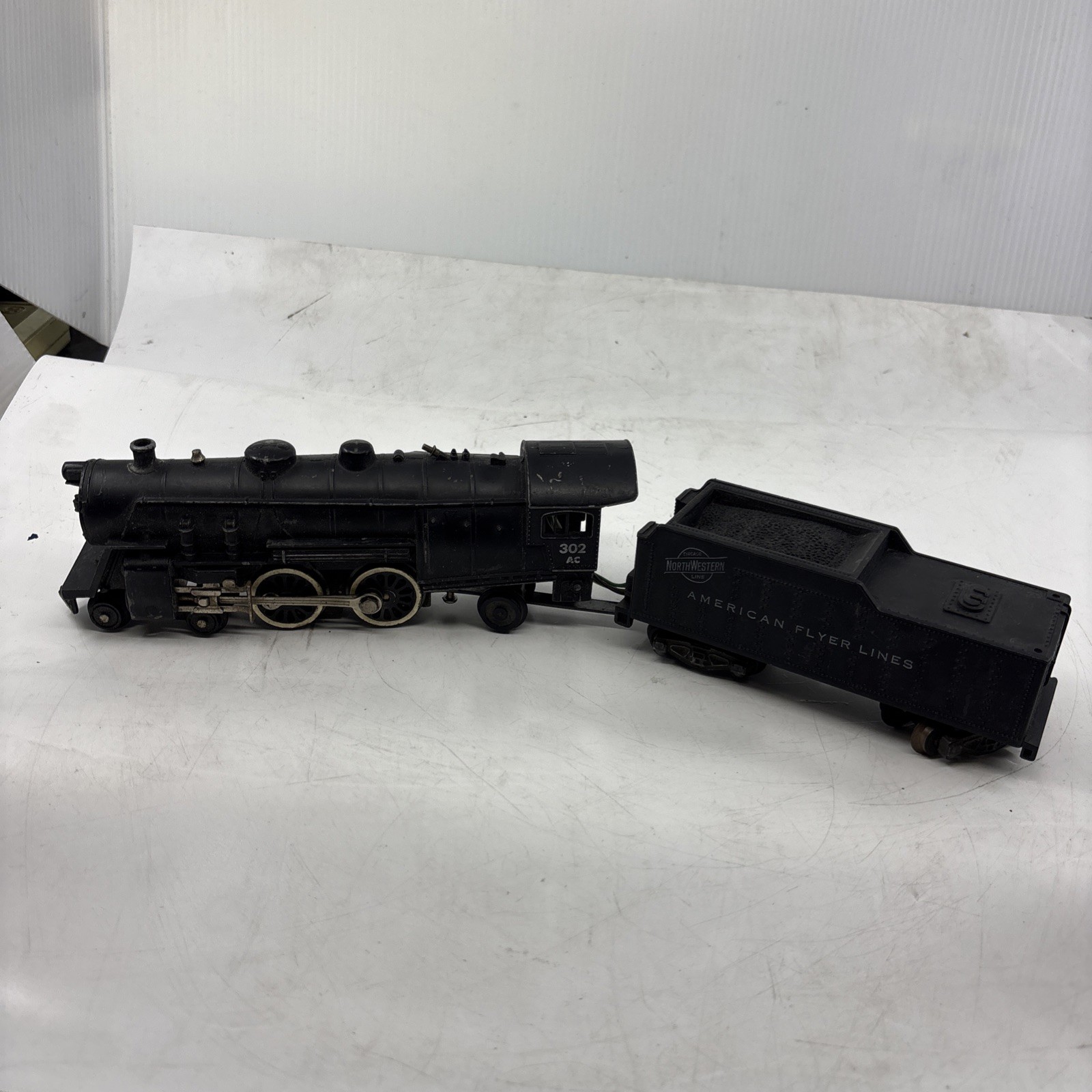 American Flyer 302 AC 4-4-2 Steam Locomotive Reading Lines Untested As Is