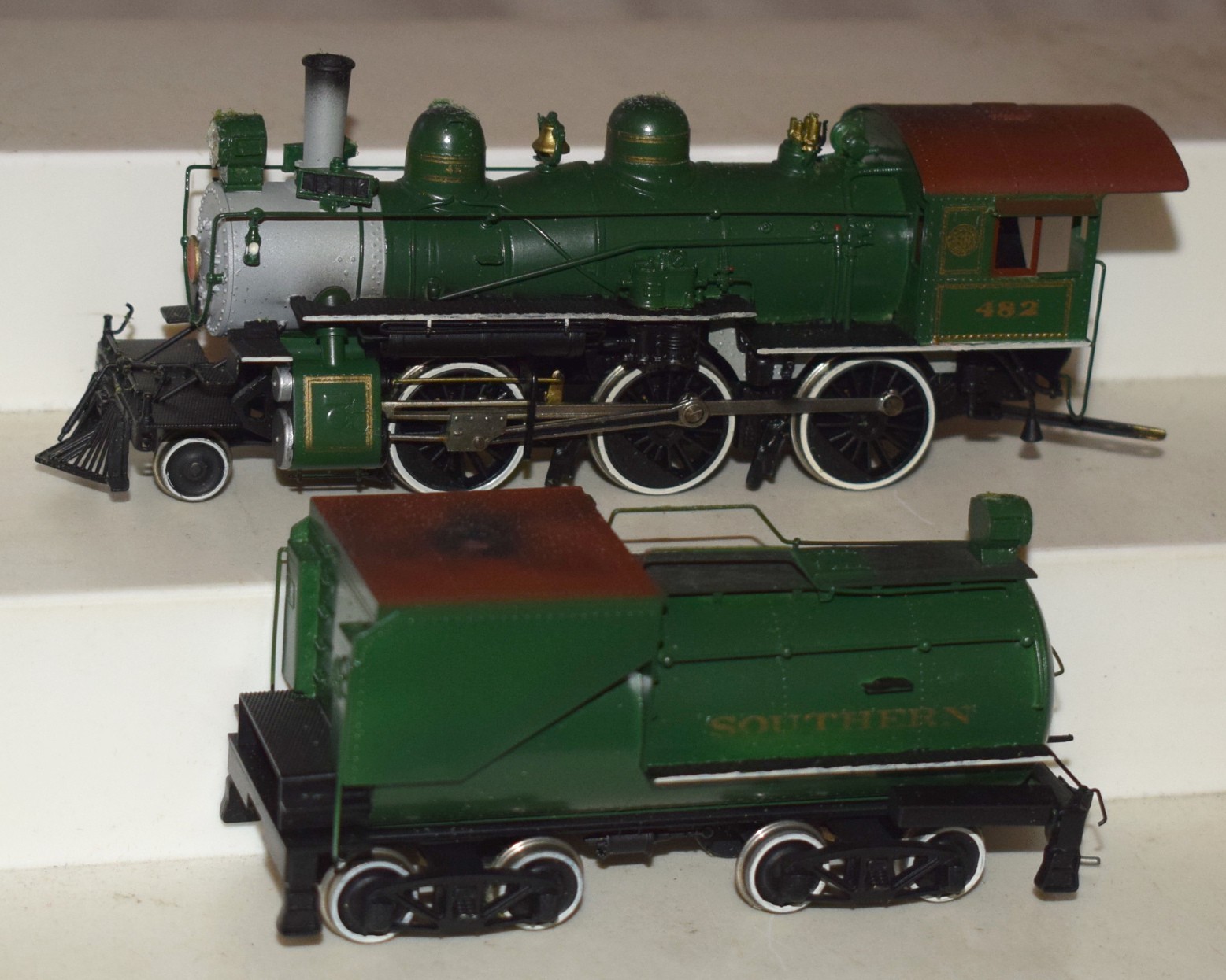 Fujiyama Brass 2-6-0 Locomotive and Tender Southern SR #482 Green – HO Gauge