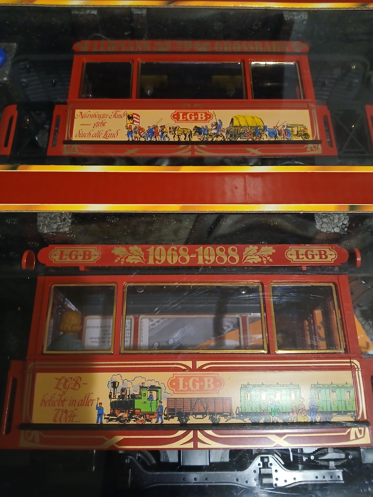 LGB 2030 Anniversary 1968-1988 Trolley set Vintage Lehmann Germany