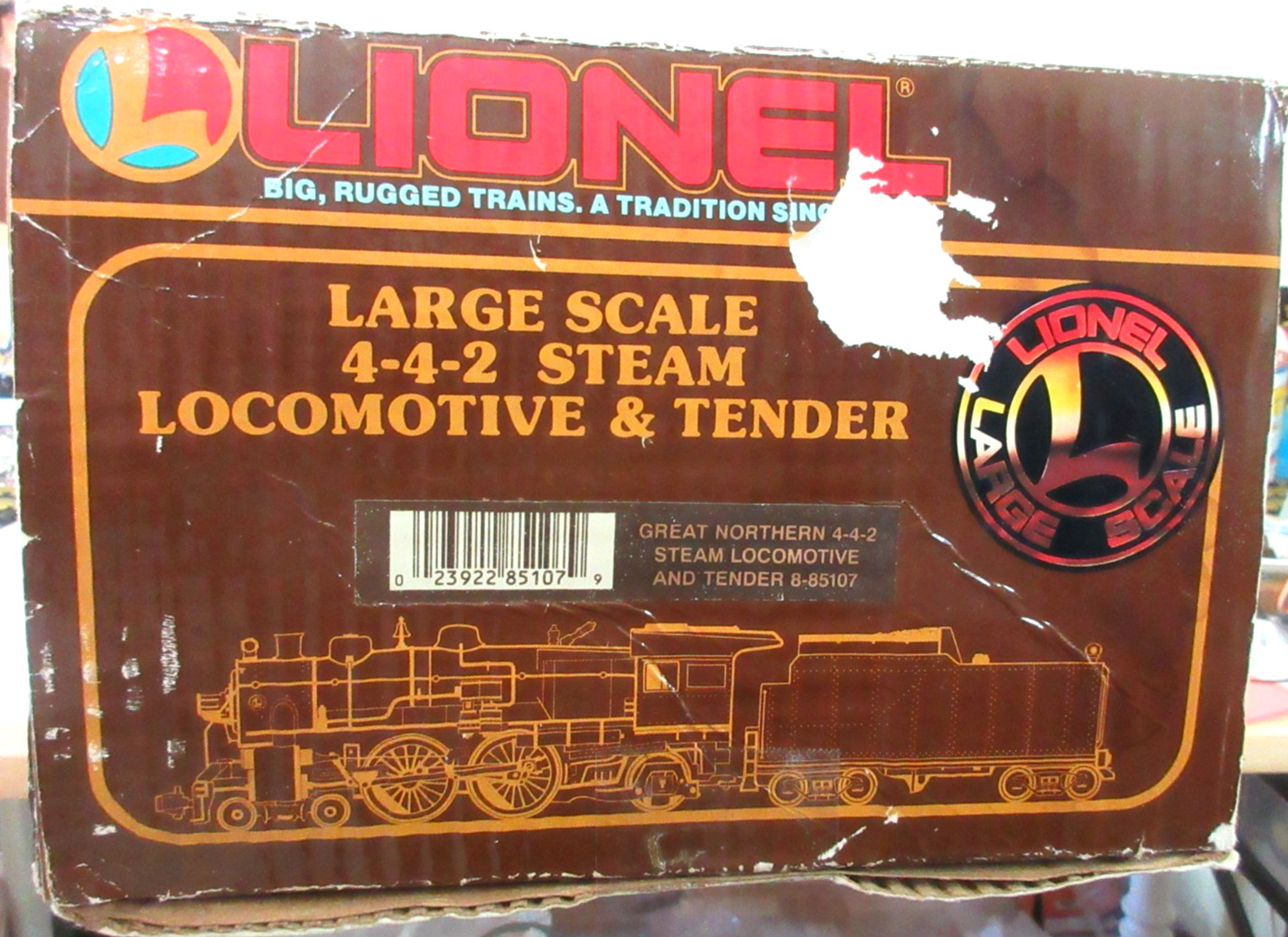 Lionel 8-85107 G Scale Great Northern 4-4-2 Steam Locomotive & Tender NEW
