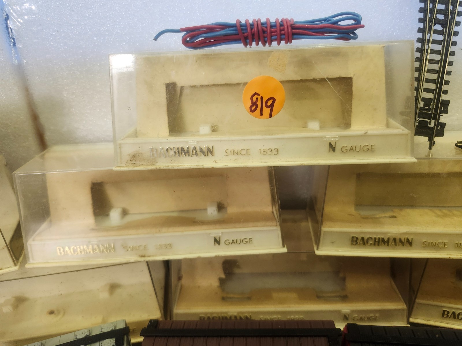 N GUAGE CLASSIC PENN A&B 8 CARTS AUTOS SIGNAGE 70 YEARS OLD READY TO RUN