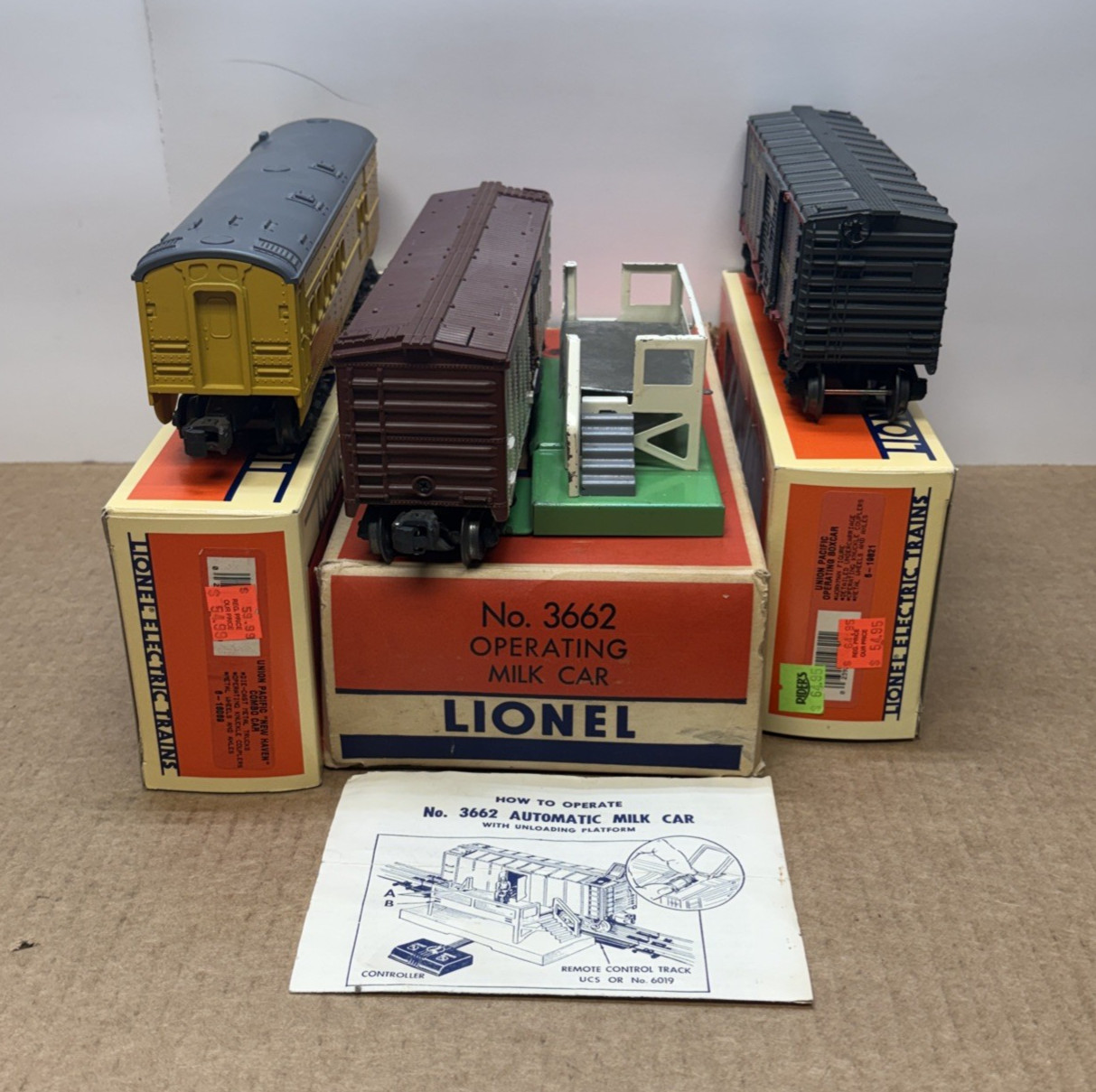 Vintage Lionel O Gauge Electric Trains Union Pacific Vintage Train Car Set