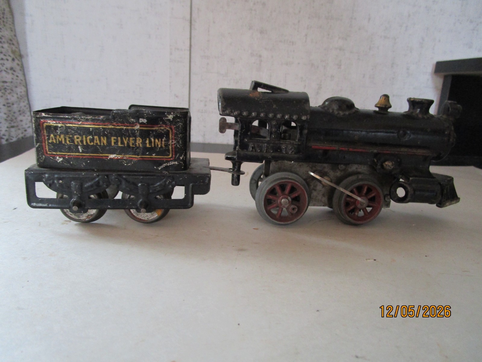 American Flyer, O Gauge, #12 Wind Up Steam Loco w/120 Tender