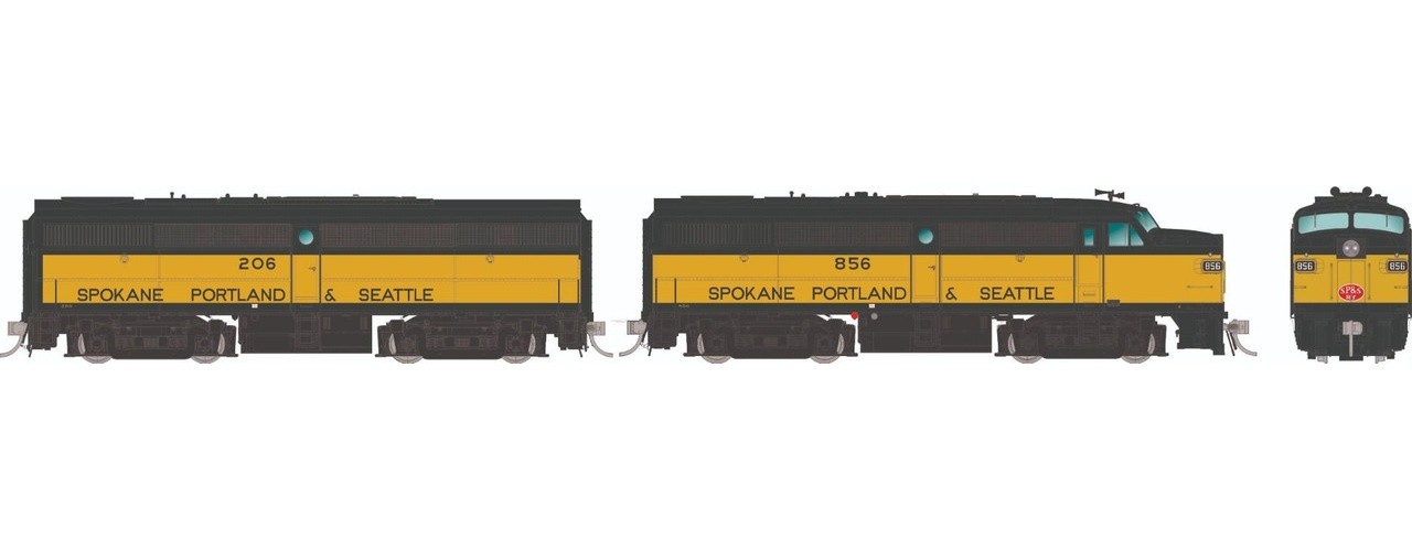 Rapido ~ HO Scale ~ Alco FA-1 + FB-1 ~ Spokane, Portland & Seattle ~ DC/Silent