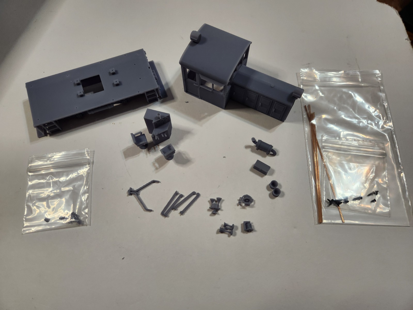 S Scale Freelance “Critter” Switcher Kit 3D Printed With Cab Interior Details