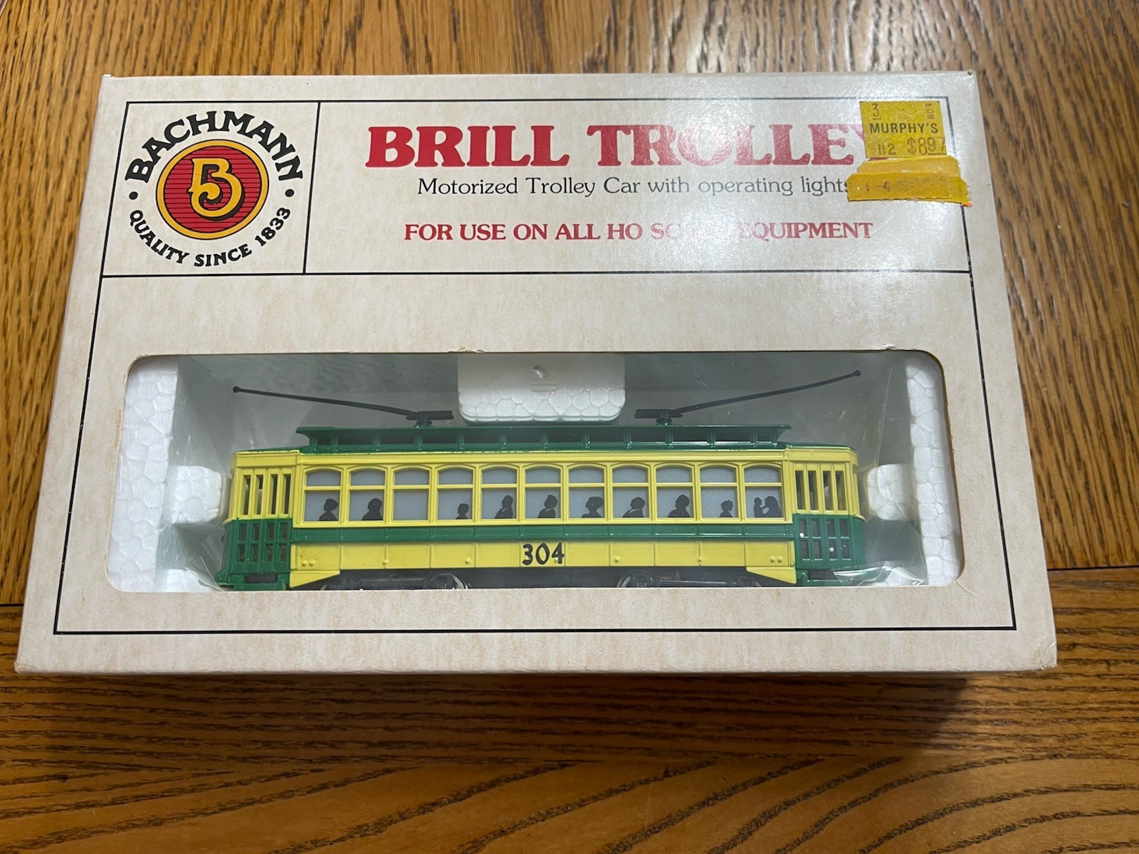 BACHMANN 131 1 Philadelphia Rapid Transit Brill Trolley w Lights HO Scale NIB FS