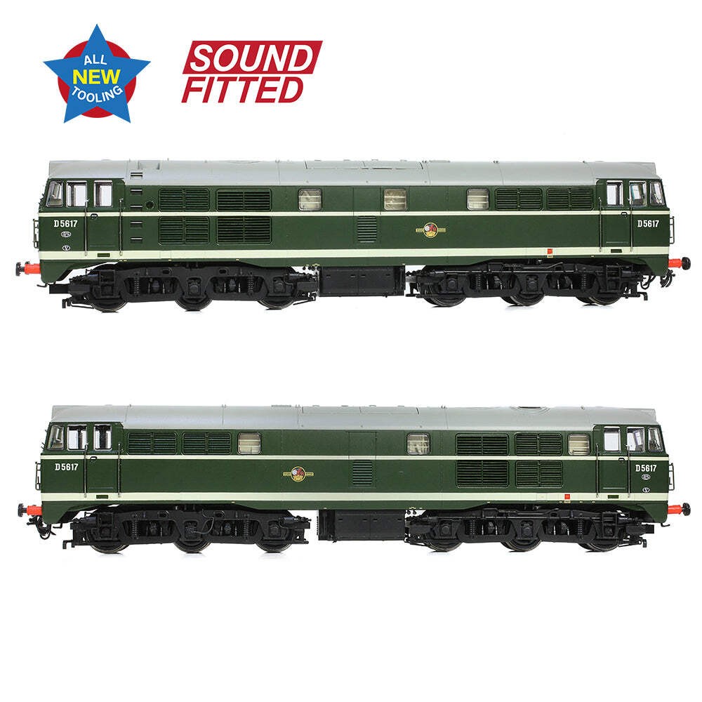 Bachmann 35-801ASF OO Gauge Class 30 D5617 BR Green (Late Crest) DCC SOUND