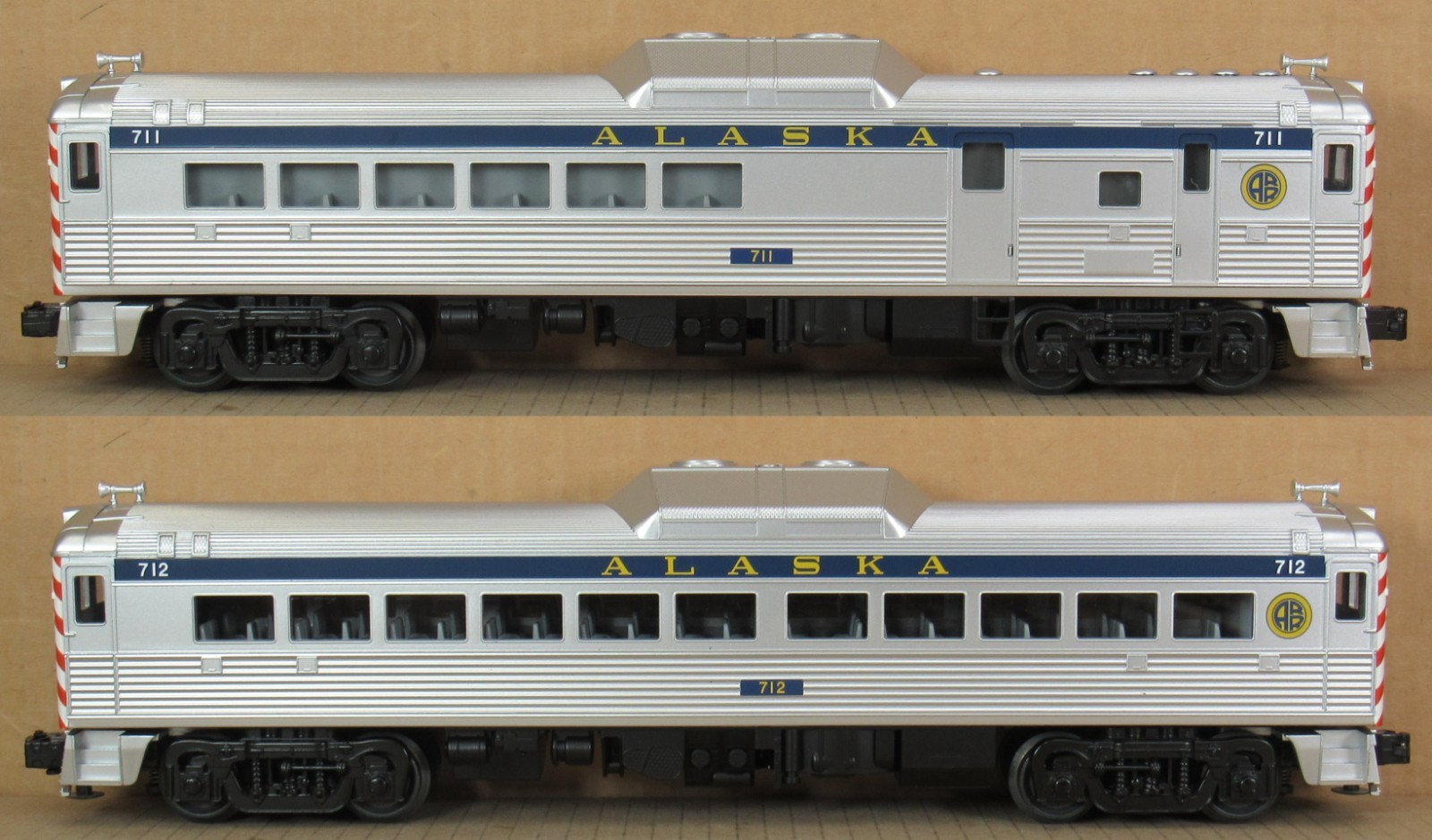 MTH Railking 30-2387-1/3 ARR Alaska Railroad 4-Car RDC Set w/PS2 O-Gauge LNIB
