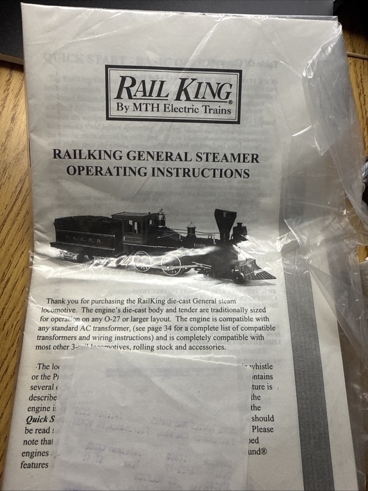 MTH RailKing 30-1120-1 W. & A.R.R. General 4-4-0 Steam PS.1 O Gauge Used BCR #3