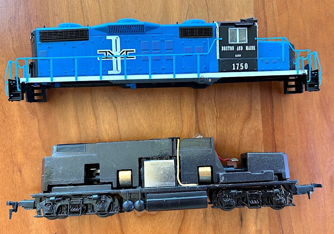 HO Scale EMD GP18 Boston and Maine Locomotive #1750, Life-Like Proto 2000 Series