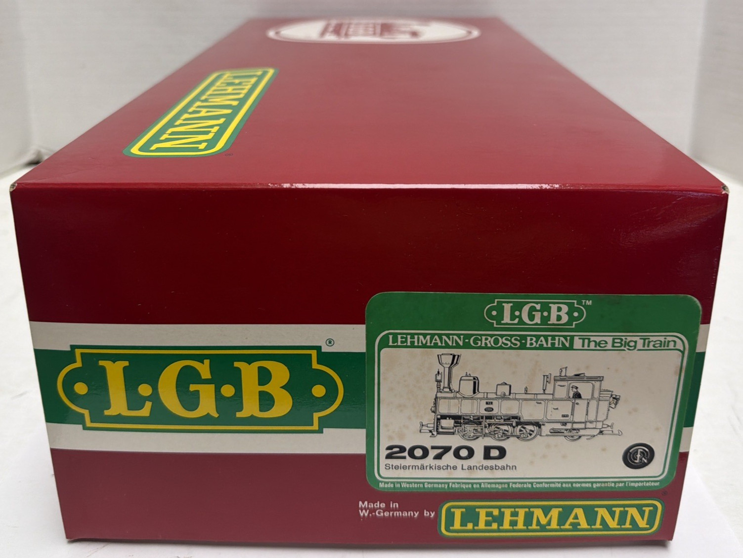 LGB LEHMANN G-GAUGE 2070D TANK STEAM LOCOMOTIVE U43 GRAY IN OB