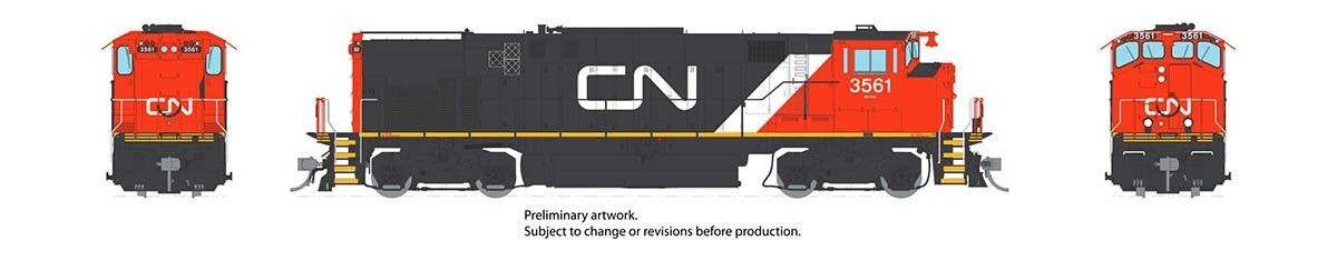 Rapido HO M420 (DC/Silent): CN – North America Scheme w/Larger Noodle (MR-20c):