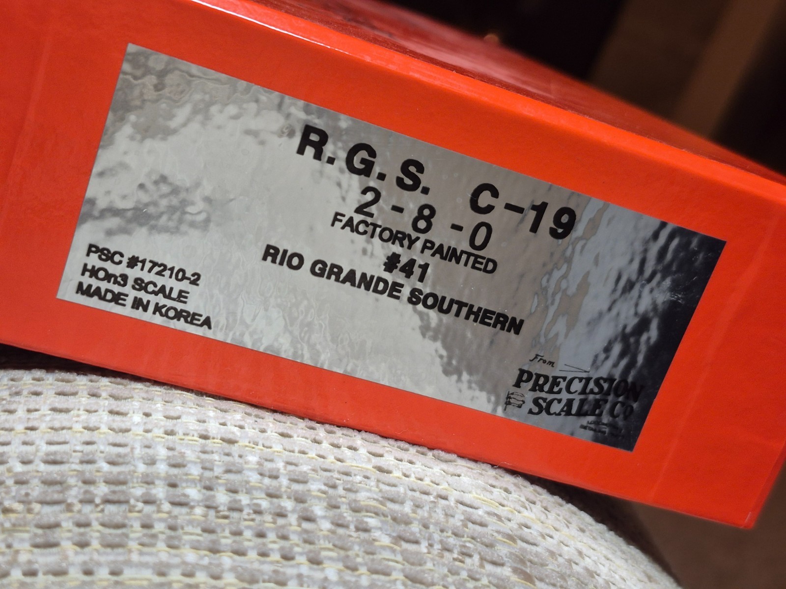Precision Scale Co R.G.S. C-19 2-8-0 HOn3 Factory Painted #41