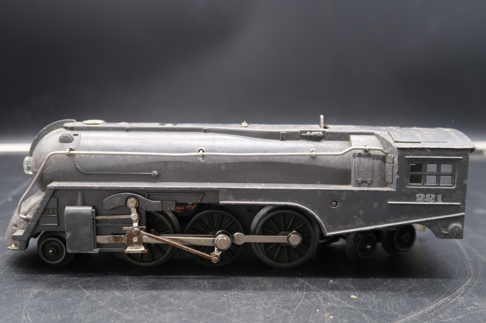 Vtg Lionel Steam Locomotive Engine Torpedo Gray 221 & 221T Orig Box Needs Repair
