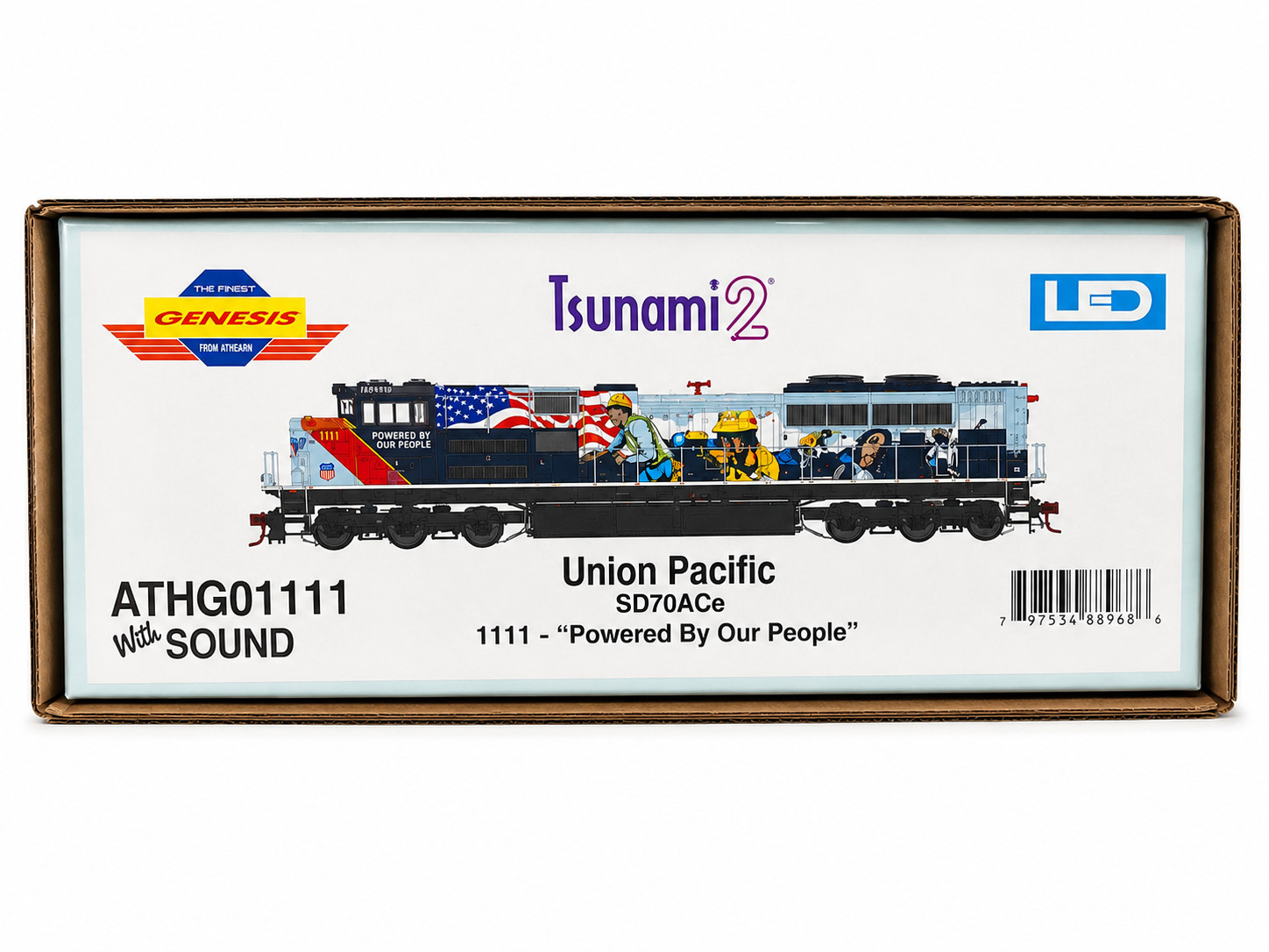 Athearn Genesis HO SD70ACe UP 1111 Powered By Our People Tsunami2 DCC SoundATH