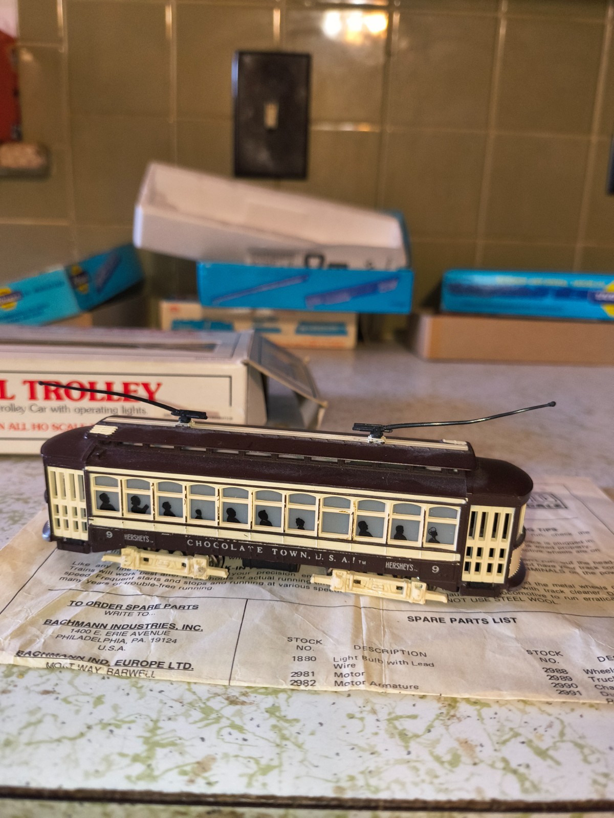 Bachmann Brill Trolley HO Hershey 61039 RUNS BUT HAS ISSUE